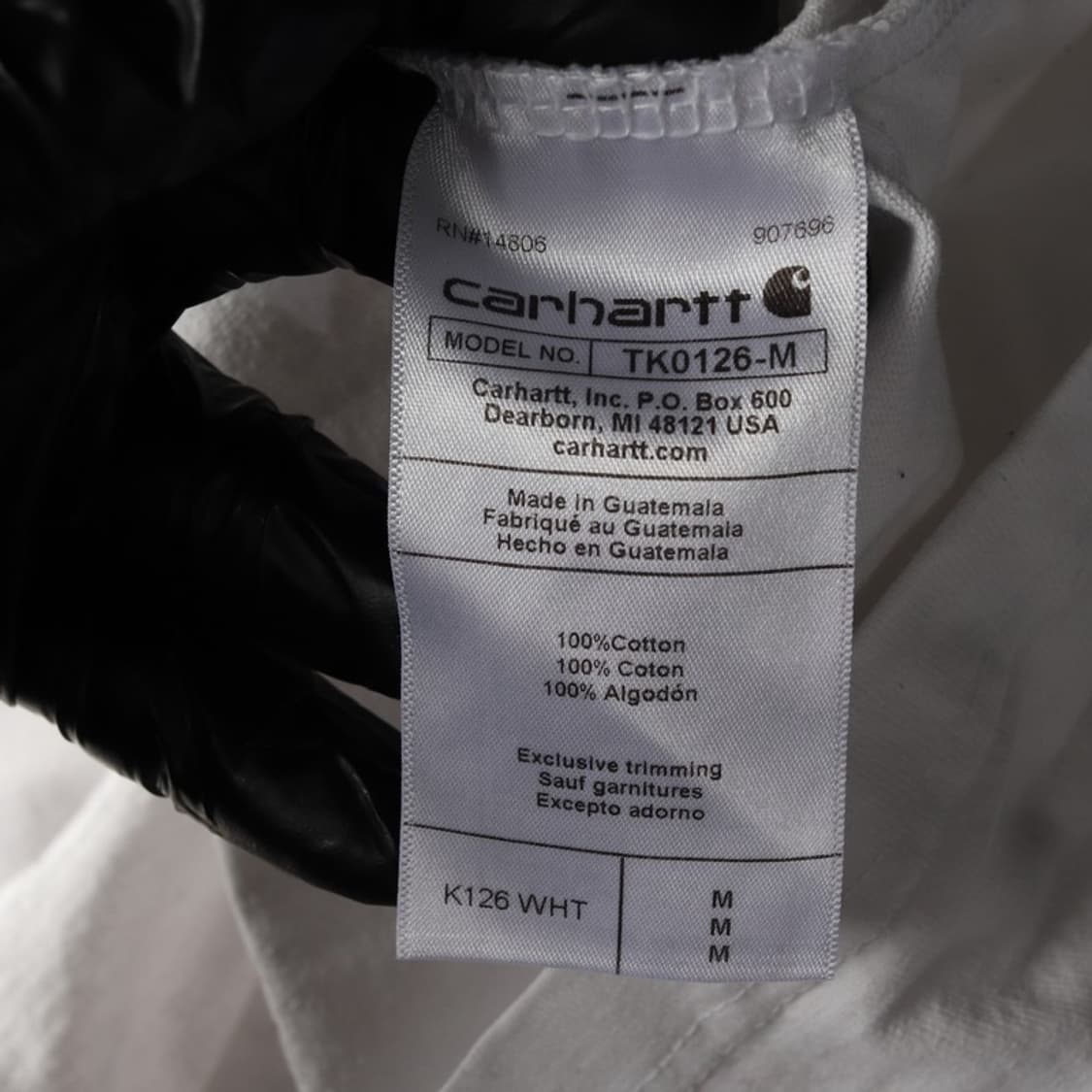 칼하트 포켓 롱슬리브 화이트 티셔츠 M 상품이미지6