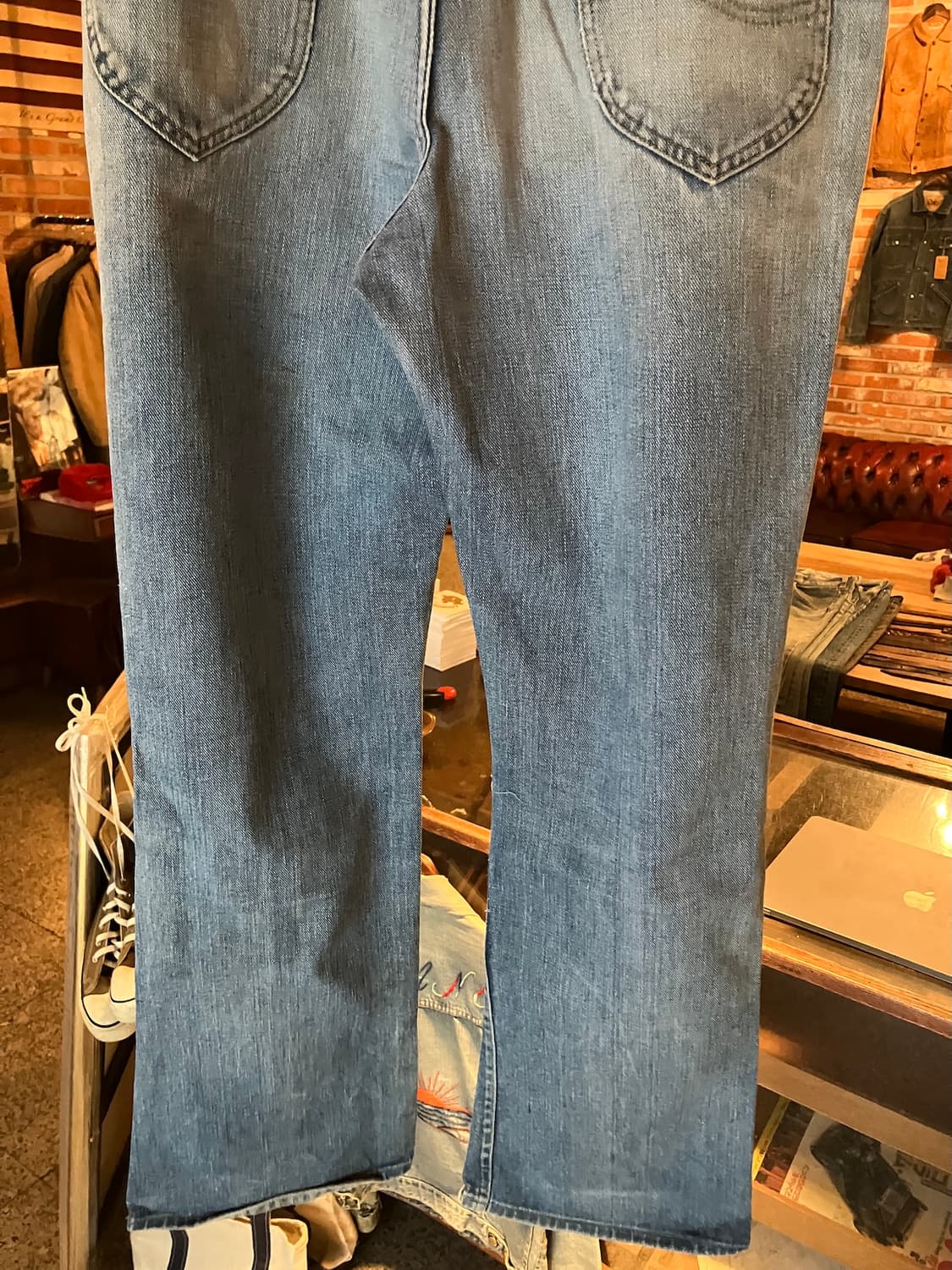 80s USA 빈티지 LEE 리 라이더스 부츠컷 데님 팬츠 상품이미지7