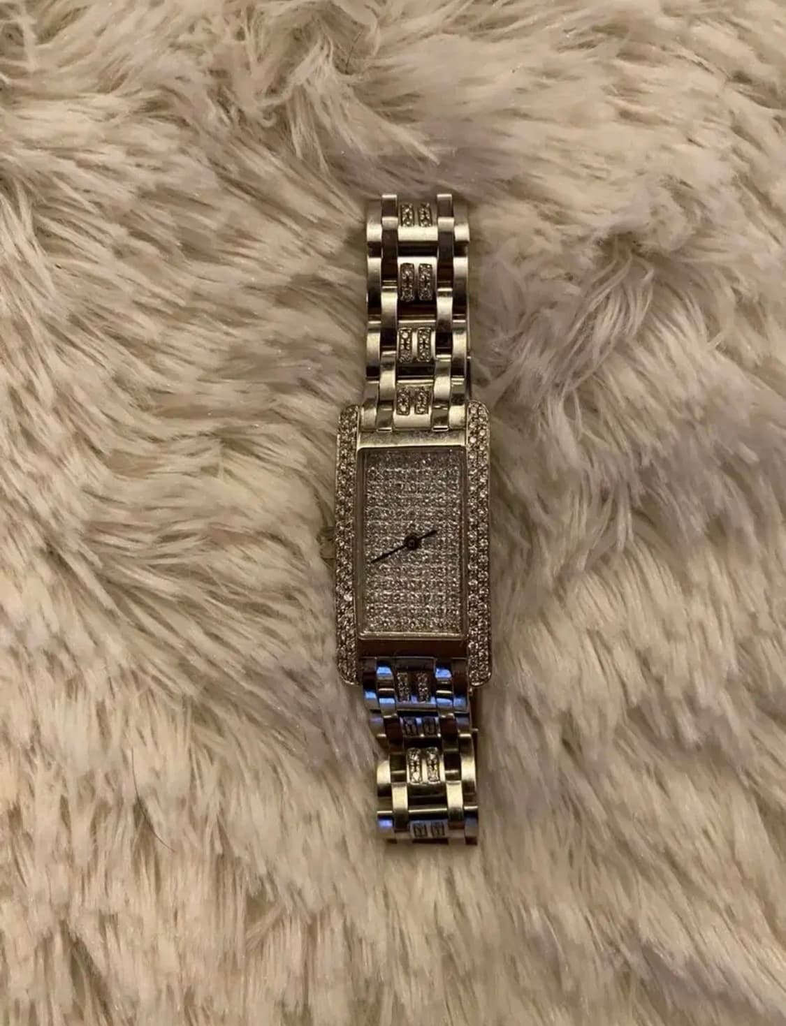 Estate 14k 화이트 골드 다이몬드 여성 시계 상품이미지2