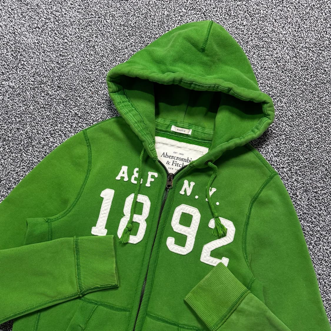 Name : 아베크롬비 그린컬러 포인트로고 그린컬러 후드집업 :) 상품이미지2