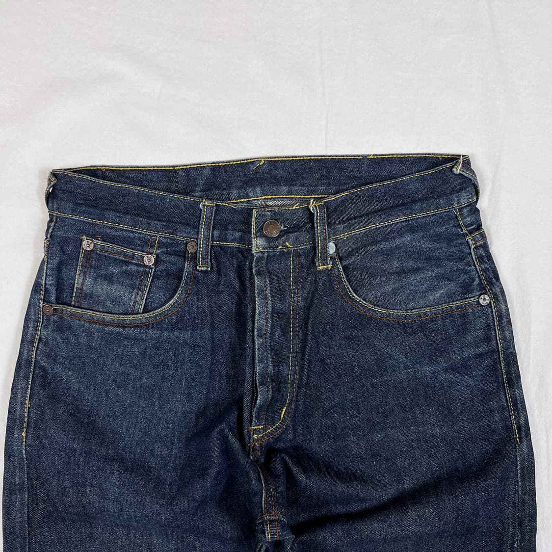 에비수 evisu 핑크 페인트 데님팬츠 청바지 상품이미지3