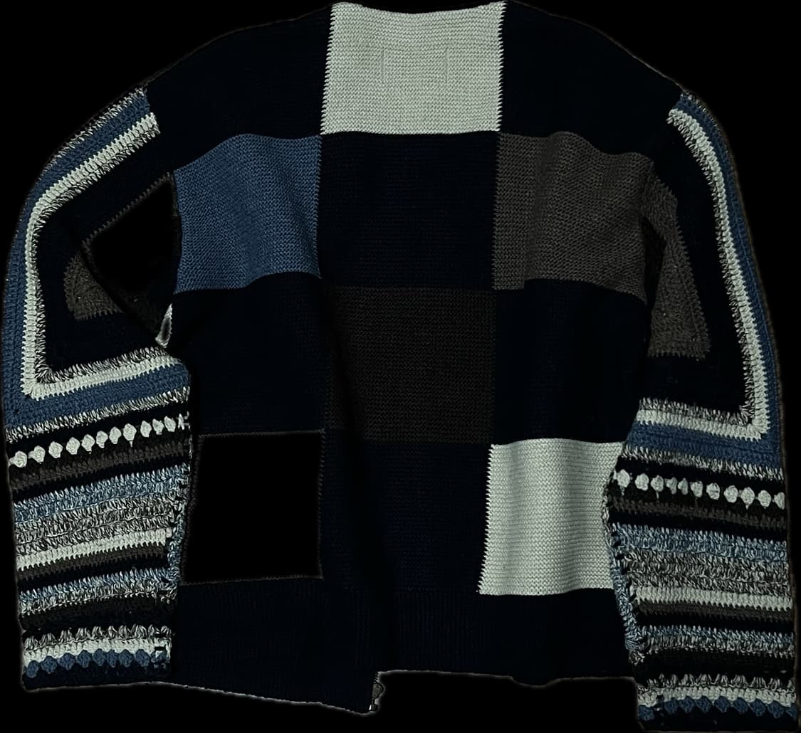 예스아이씨 컬러 블록 크로셰 니트 집업 상품이미지2