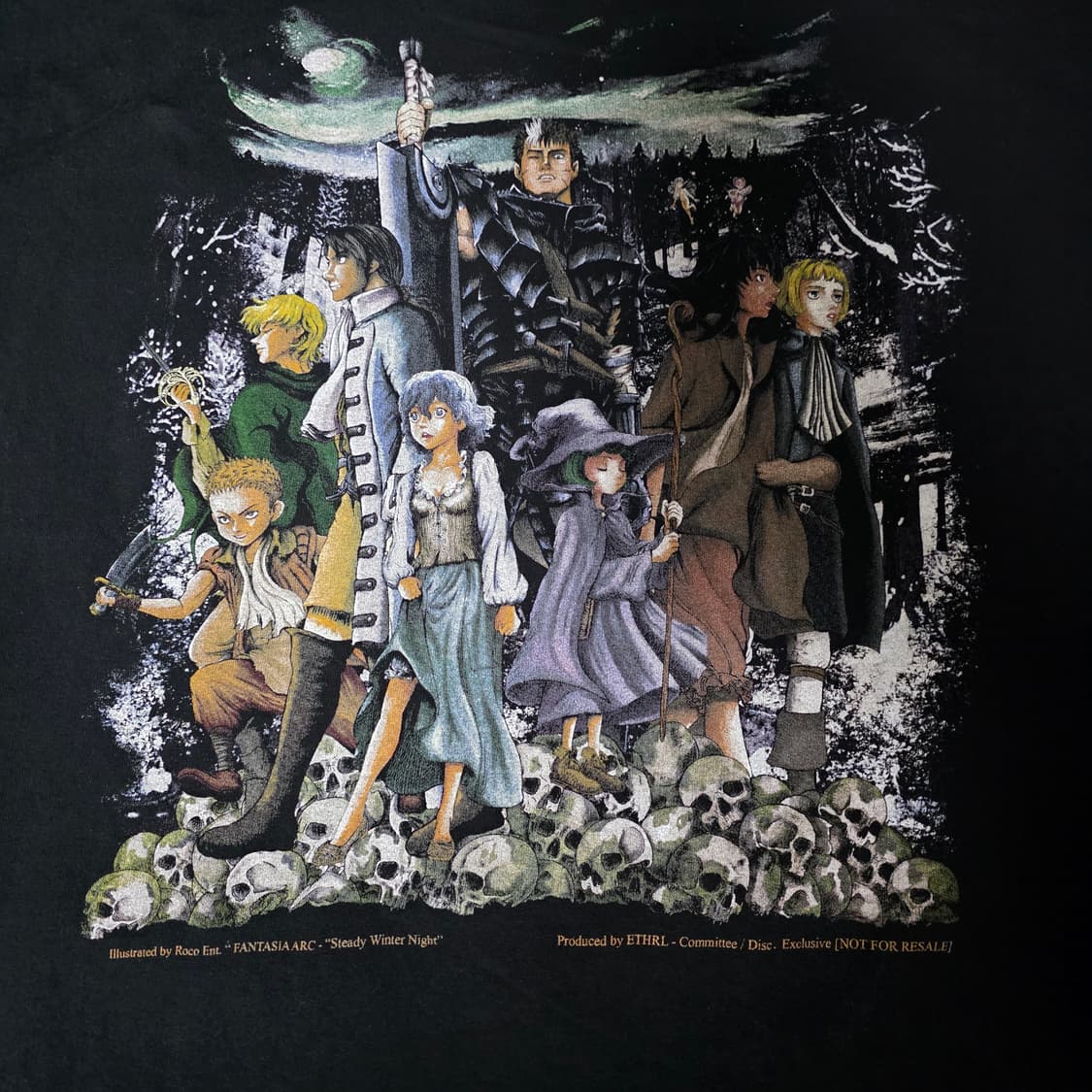 [XL] 베르세르크 부틀렉 이더리얼 스튜디오 블랙 티셔츠 상품이미지2