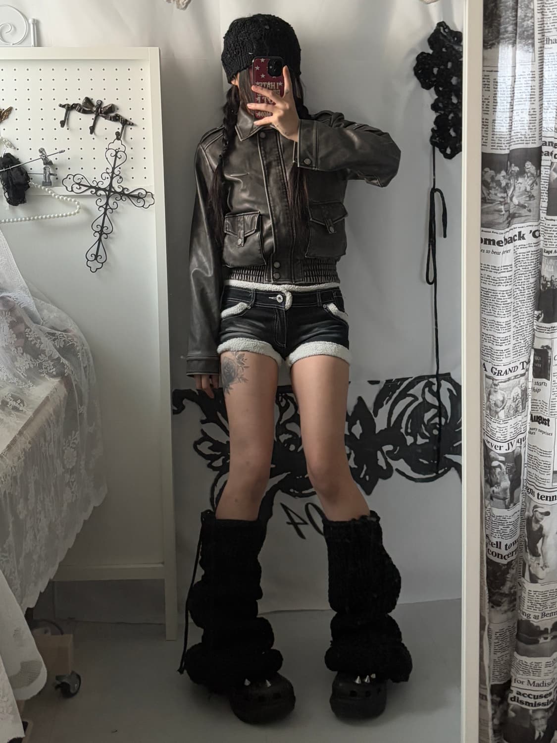 • Bohemian Seoul Leather Bomber Washed G 상품이미지2