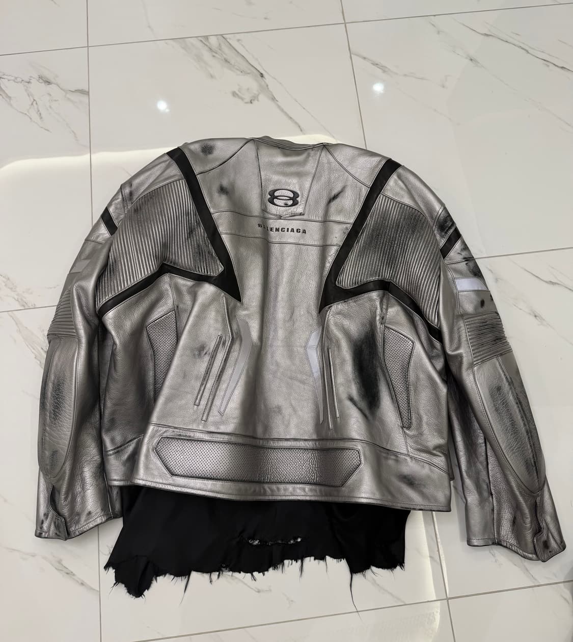 [3]발렌시아가 유니티 스포츠 아이콘 레이서 재킷 실버 상품이미지9