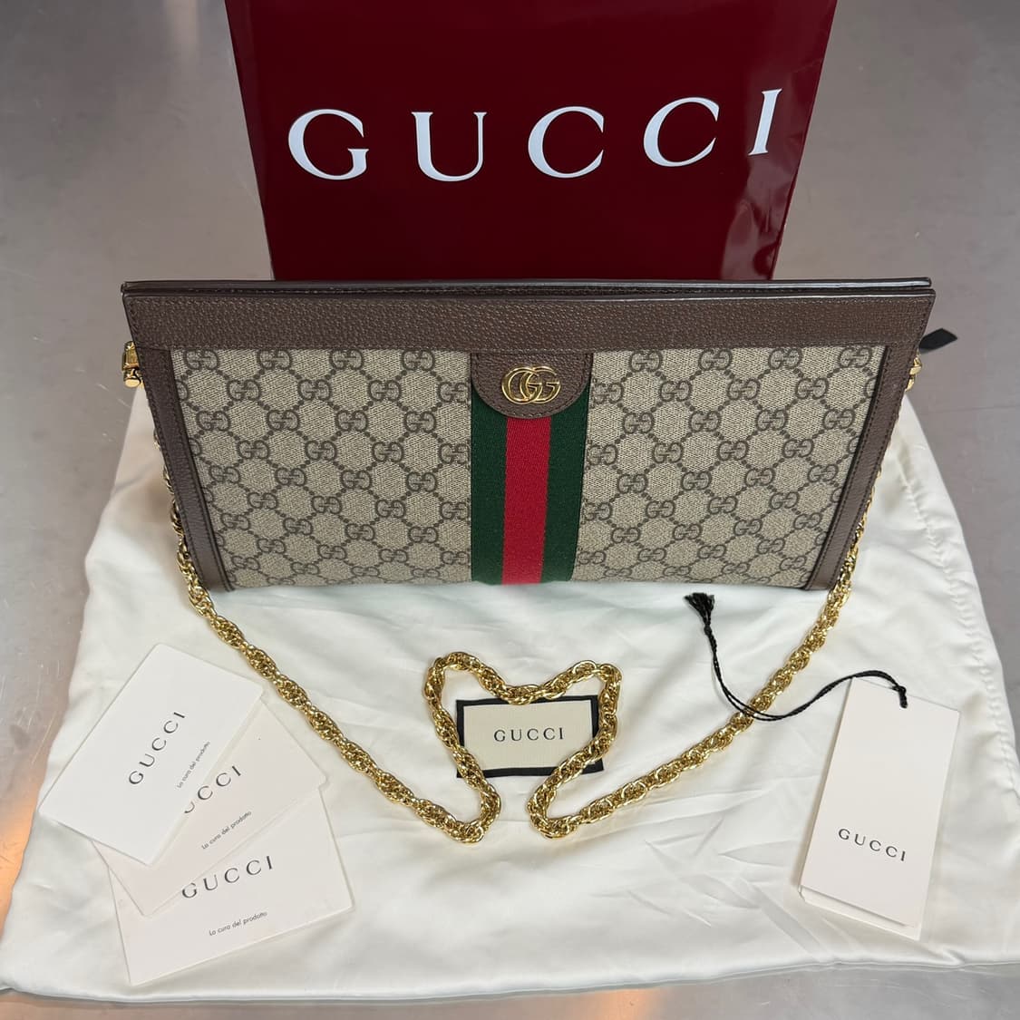 [리오브] 구찌 GG 슈프림 오피디아 체인 금장 숄더백 상품이미지1