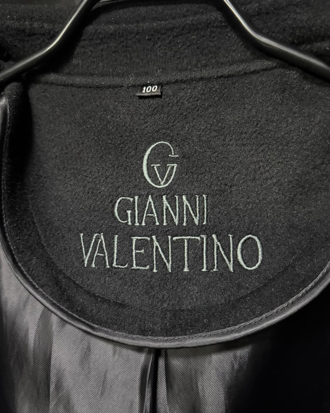 지아니 발렌티노 울 싱글 숏 코트 블랙 블랙 100 L 발마칸 오버핏 상품이미지6