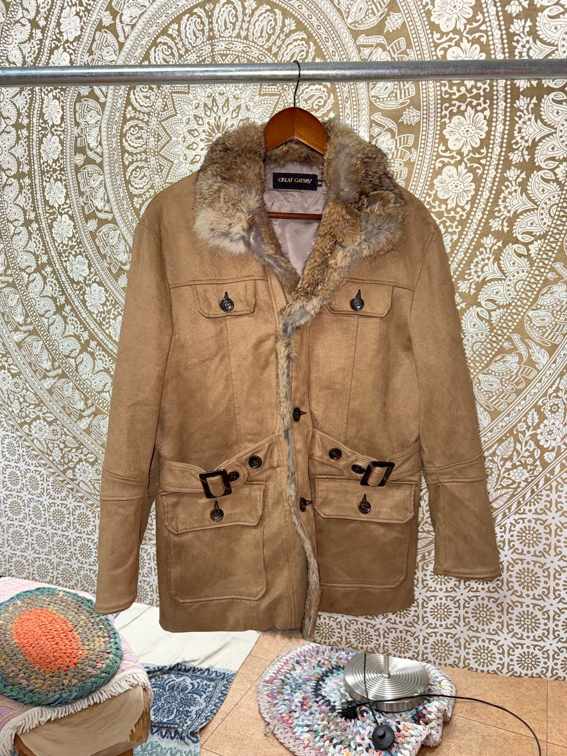 Great gatsby 그레이트 게츠비 벨티드 양털 무스탕  상품이미지3