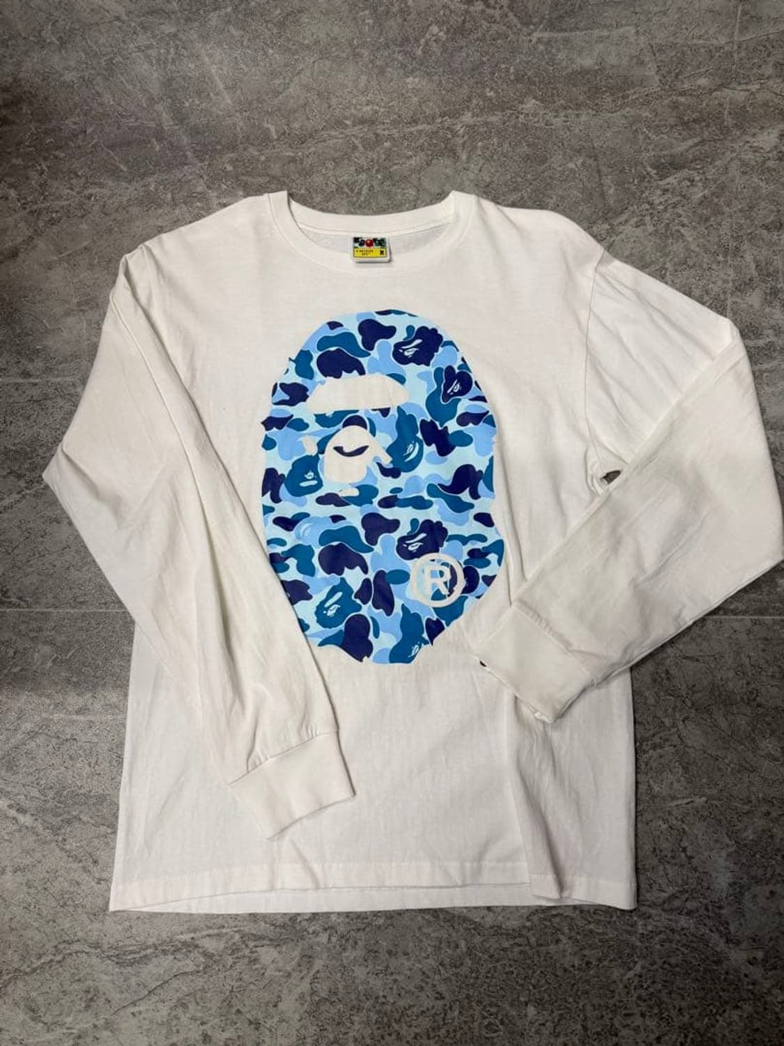 베이프 ABC 카모 빅 에이프 헤드 롱슬리브 티셔츠 상품이미지1