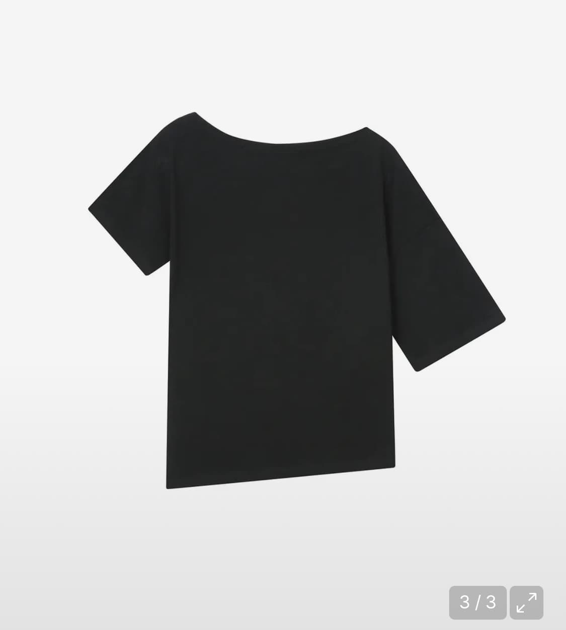 미세키 서울 원숄더 블랙 반팔 Unbalanced quote slit s 상품이미지3