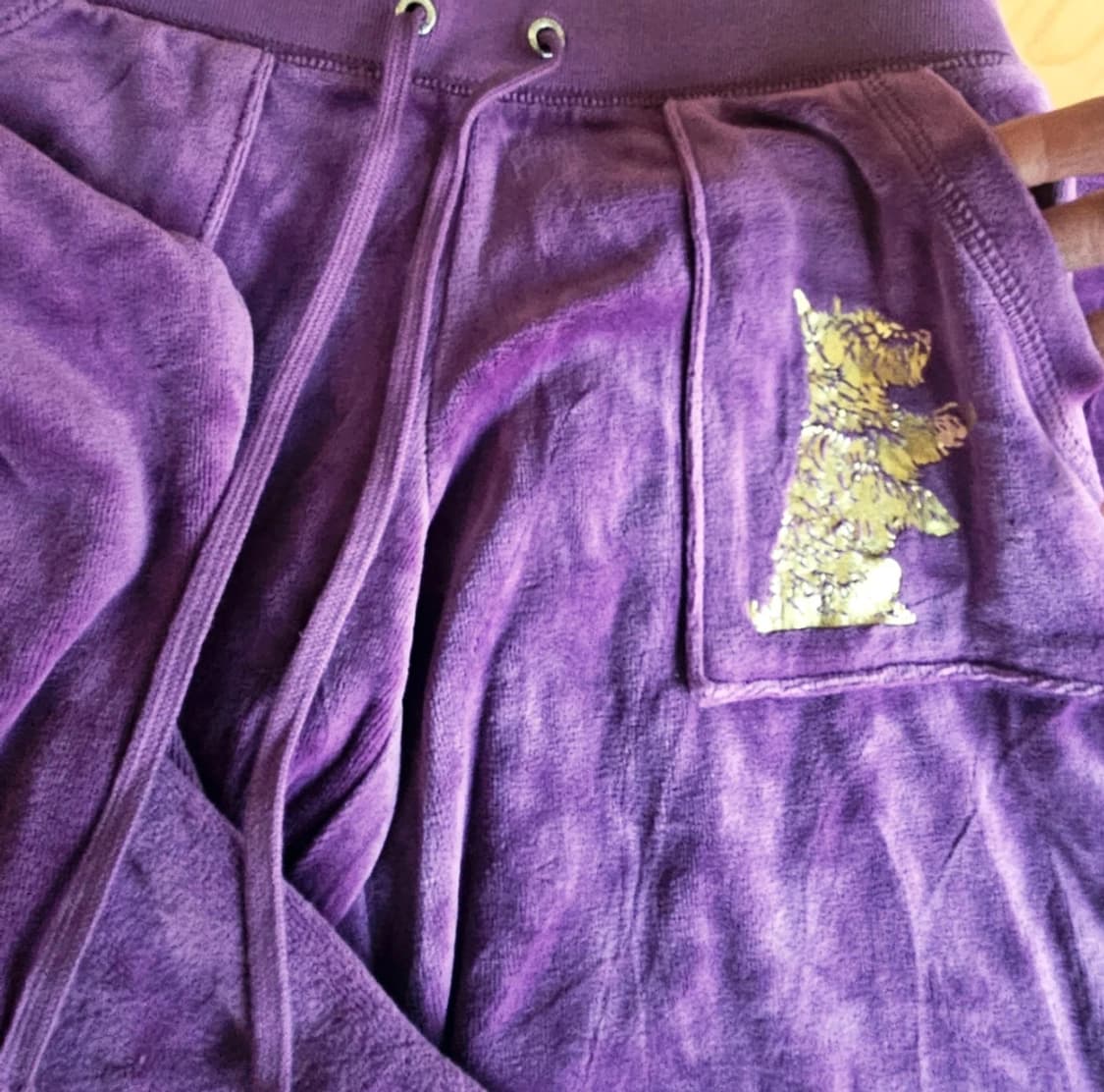 쥬시꾸뛰르 벨벳 트레이닝 세트 퍼플 상품이미지7