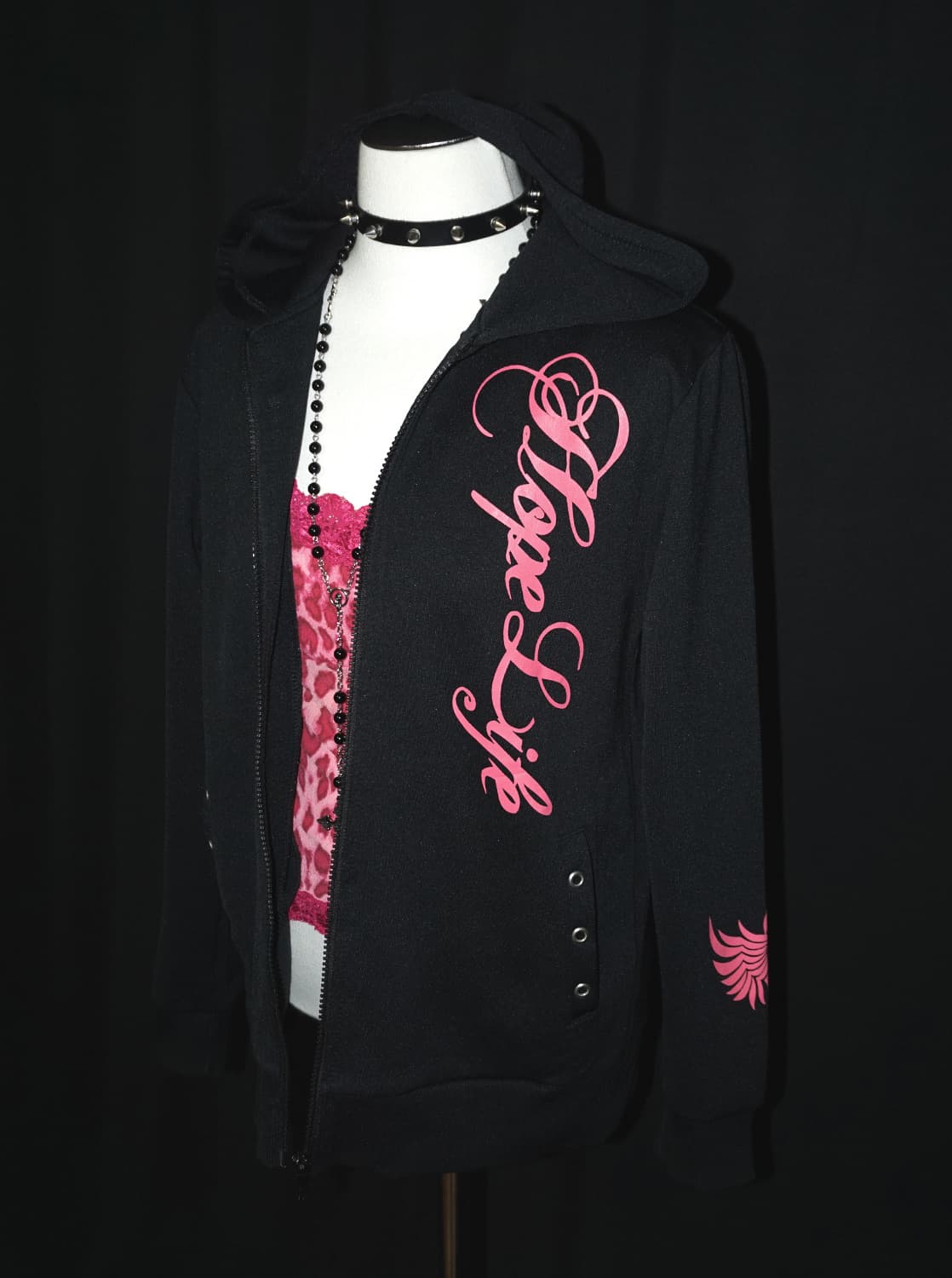 (spinash) y2k kitsch graphic zip-up  상품이미지3