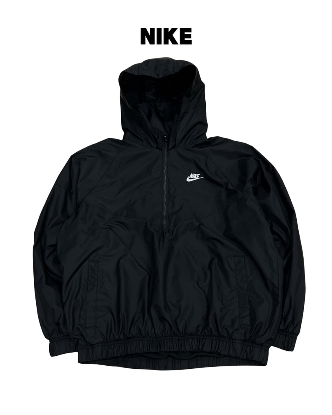 나이키 윈드러너 언라인드 우븐 아노락 블랙 상품이미지1