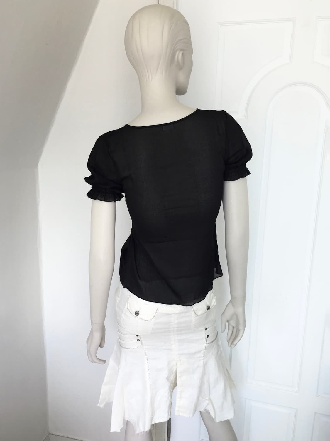 Ruched Detail Puff Sleeve Blouse 상품이미지4