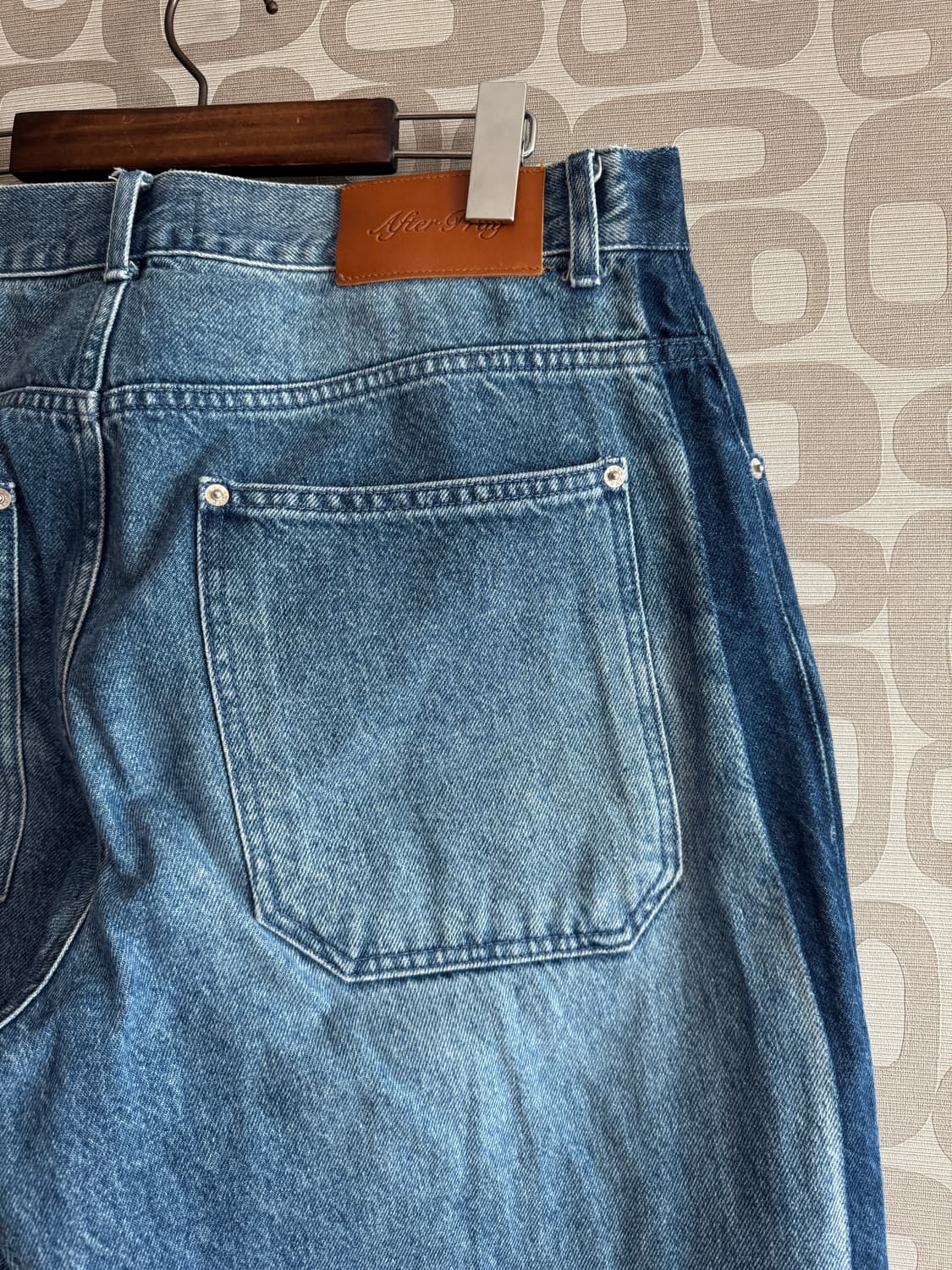 AFTER PRAY 애프터 프레이 와이드 트랙 데님 팬츠 L 상품이미지5