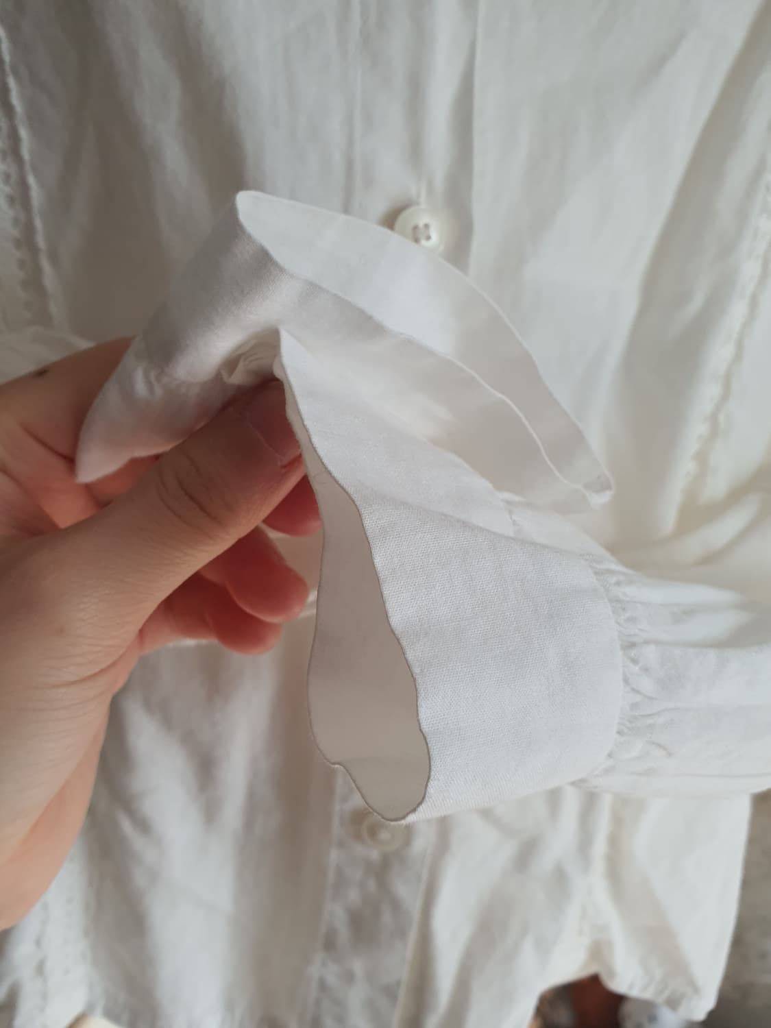 [지뢰계] 화이트 레이스 블라우스 상품이미지6