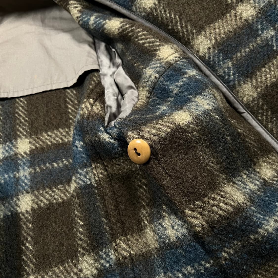 DRIES VAN NOTEN 드리스반노튼 브라운 체크 울 더플 코트 상품이미지5