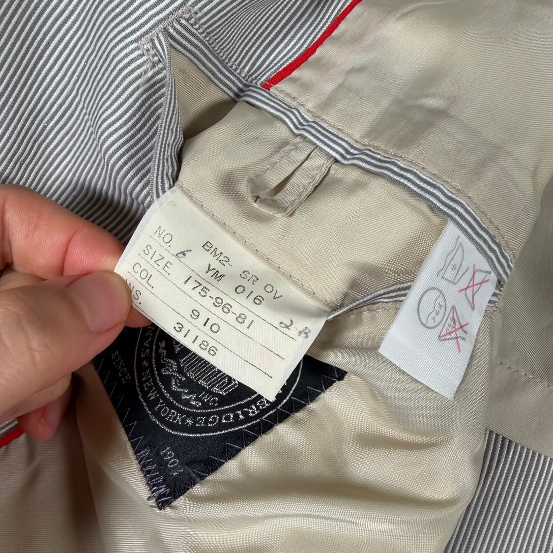 제이프레스 스트라이프 정장 슈트 자켓 상품이미지5