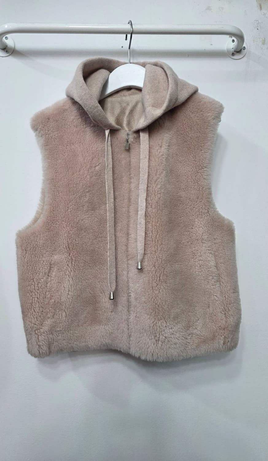 더엣지 여성 양모 후드 조끼 상품이미지1