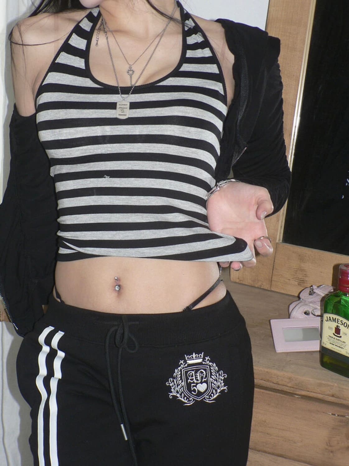 엔젤넘버555 Angelic sweat pants Black 상품이미지3