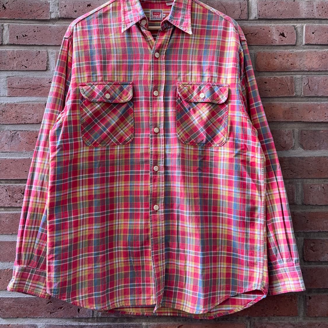 90s 리바이스 Levi’s 체크 워크 셔츠 (포르투갈 생산) 상품이미지3