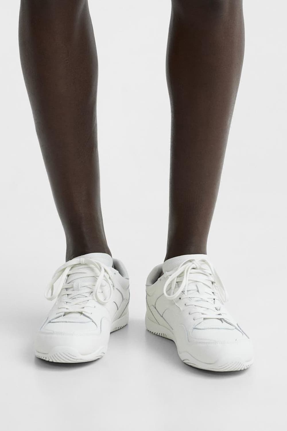 자라 화이트 레더 스니커즈  상품이미지2