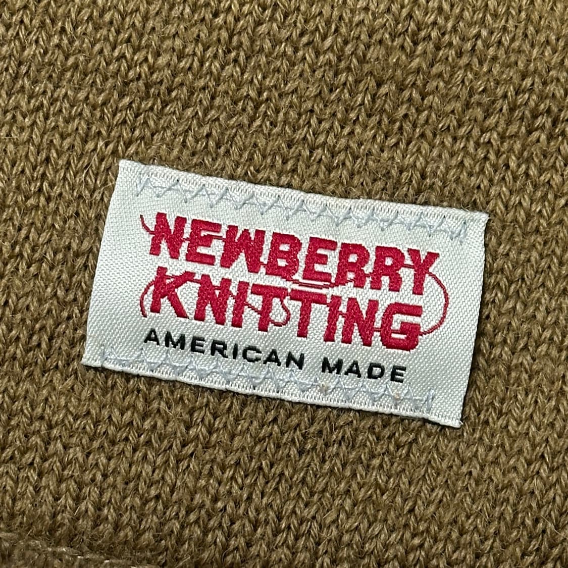 뉴베리니팅 울 숏 머플러 Made In USA 올리브 색상 상품이미지4