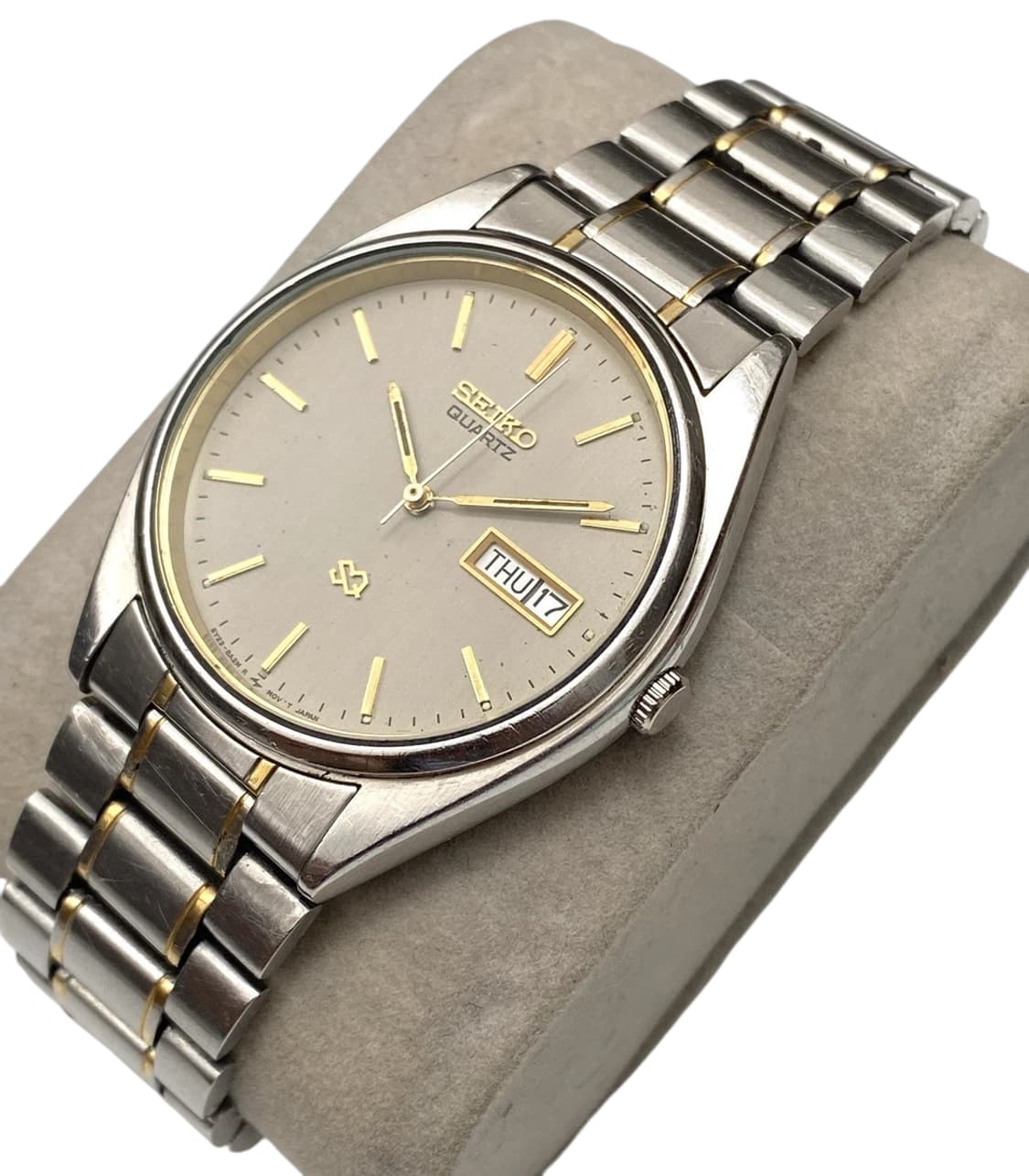[정품,히든피스] 세이코 금장 소드 핸즈 쿼츠 데이데이트 빈티지 시계 상품이미지2