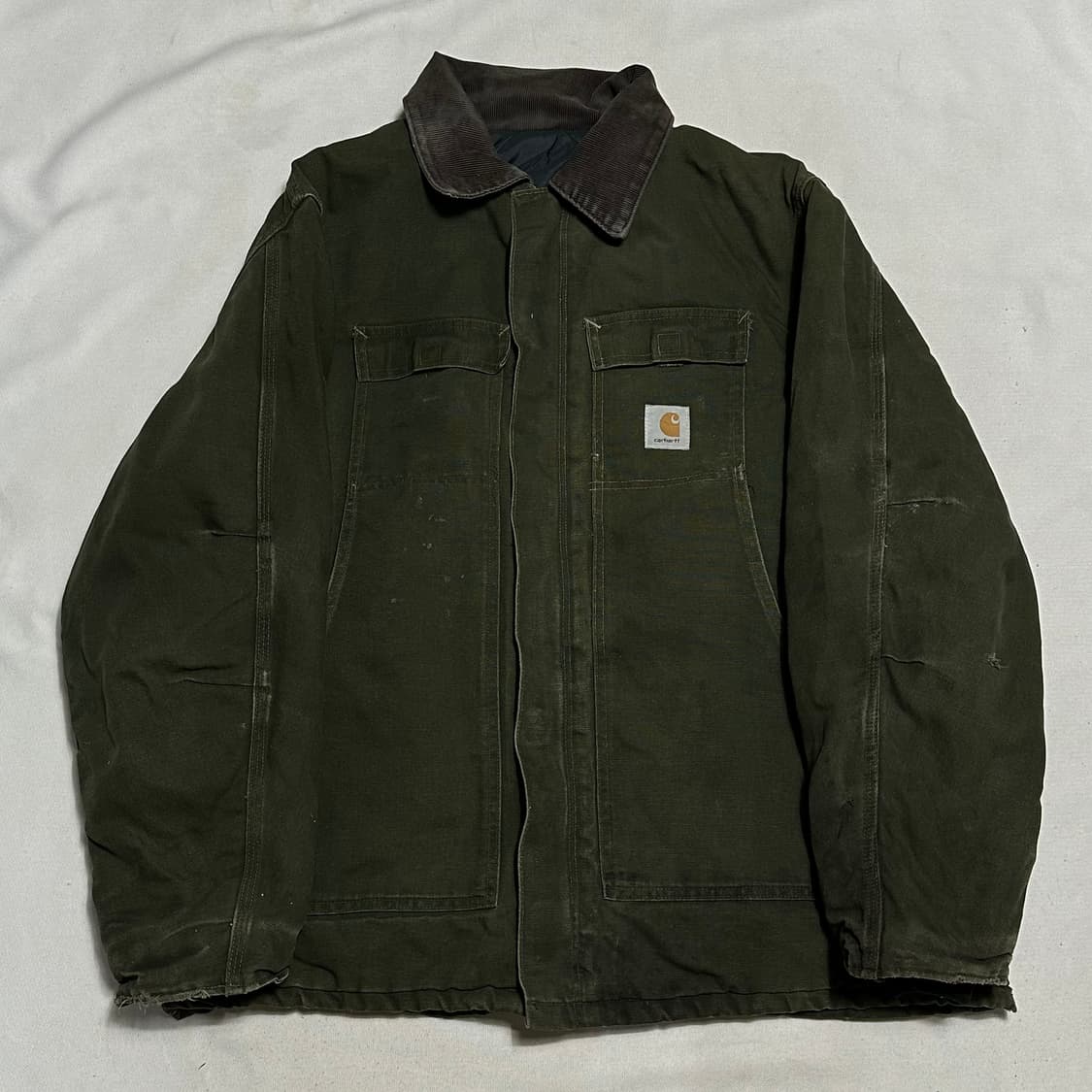 칼하트 빈티지 워싱 카키 워크 자켓 상품이미지2