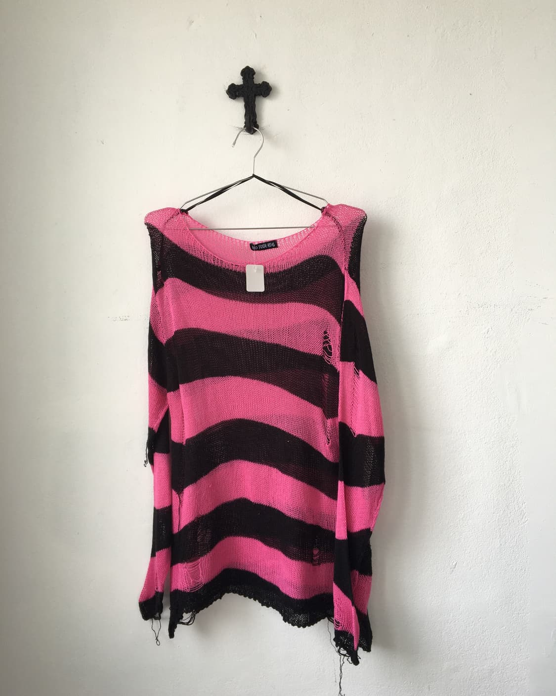 Damage stripe pattern knit 상품이미지2
