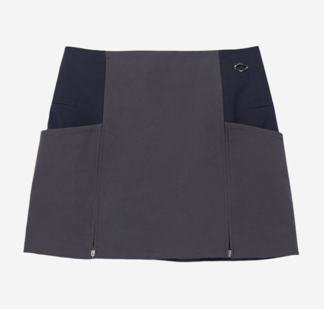 미스치프 지퍼 슬릿 스커트 차콜 s 상품이미지1