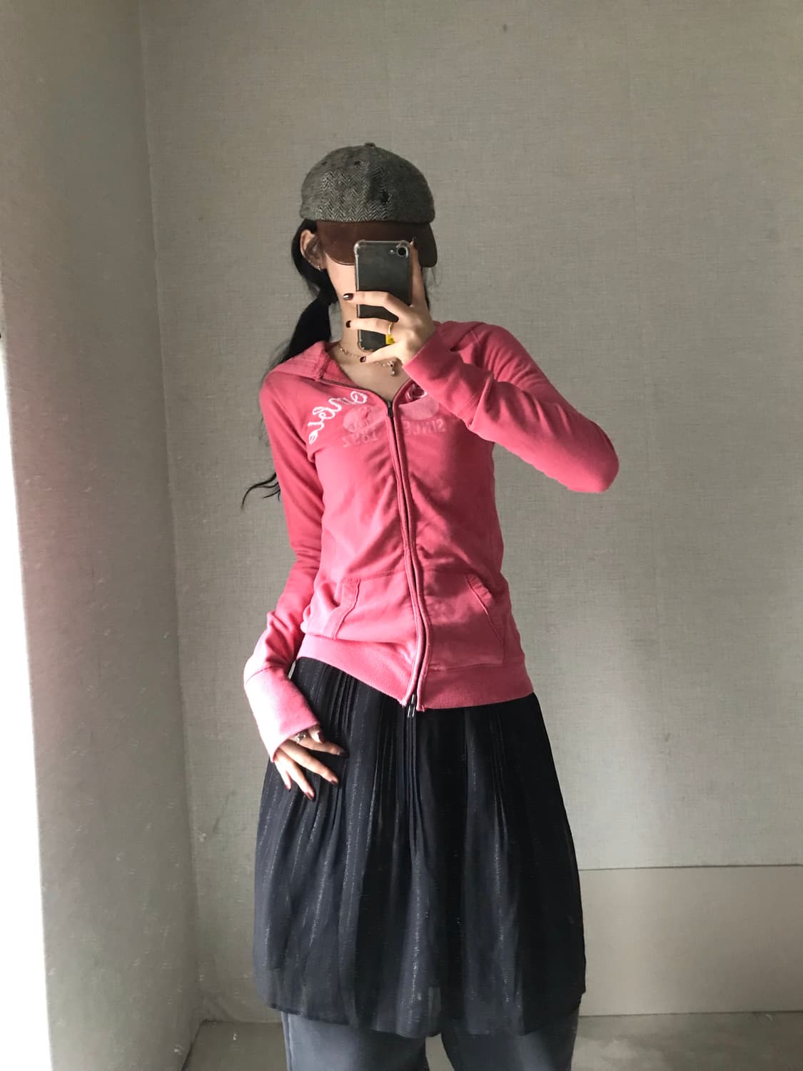 아베크롬비 핑크 딱붙핏 후드집업 상품이미지4