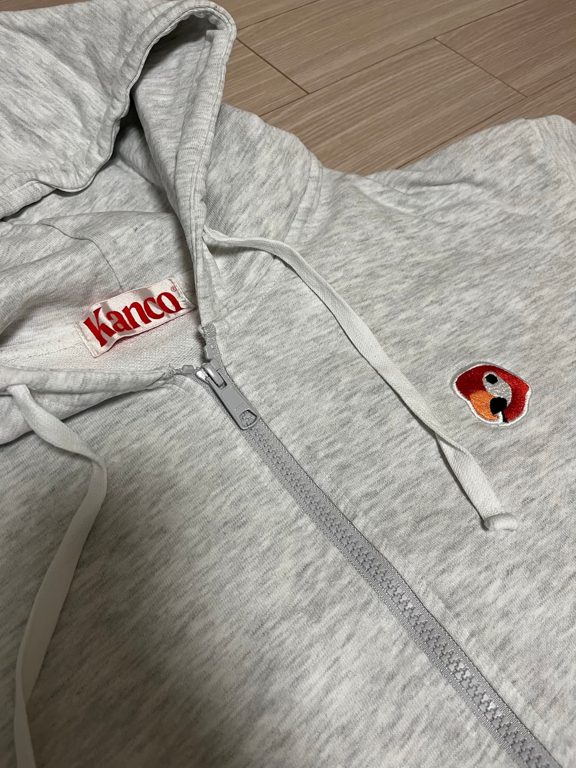 칸코 멜란지 그레이 후드집업 상품이미지3