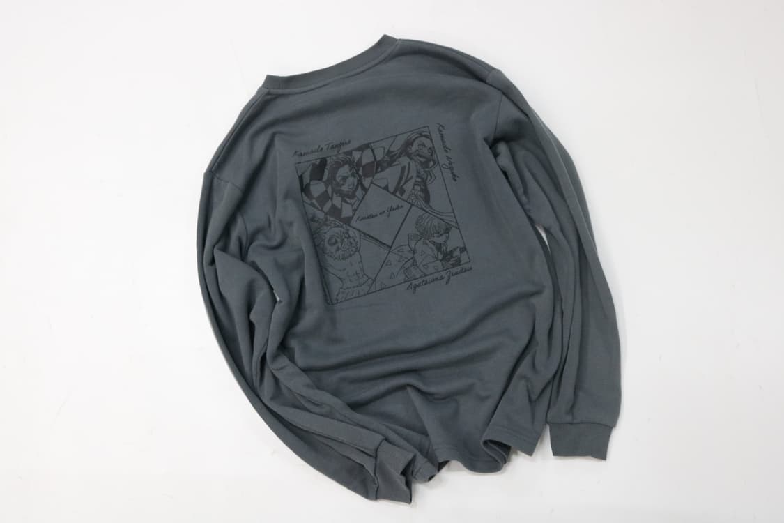 귀멸의 칼날 귀살대 백프린팅 차콜 맨투맨 (L) 상품이미지2