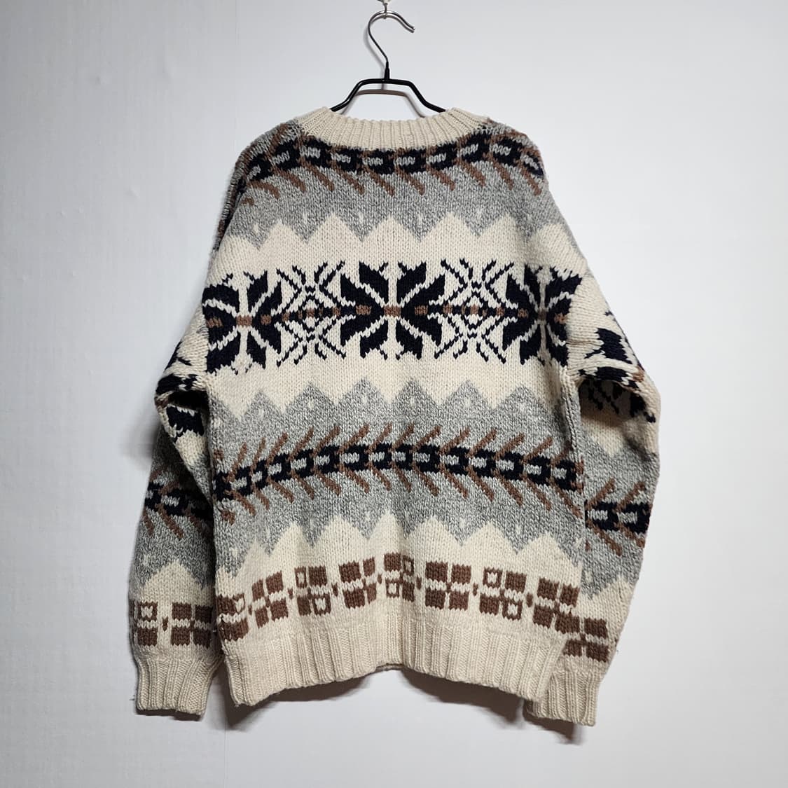 아메카지 시티보이 모리걸 빅사이즈 헤비 노르딕 니트 상품이미지3