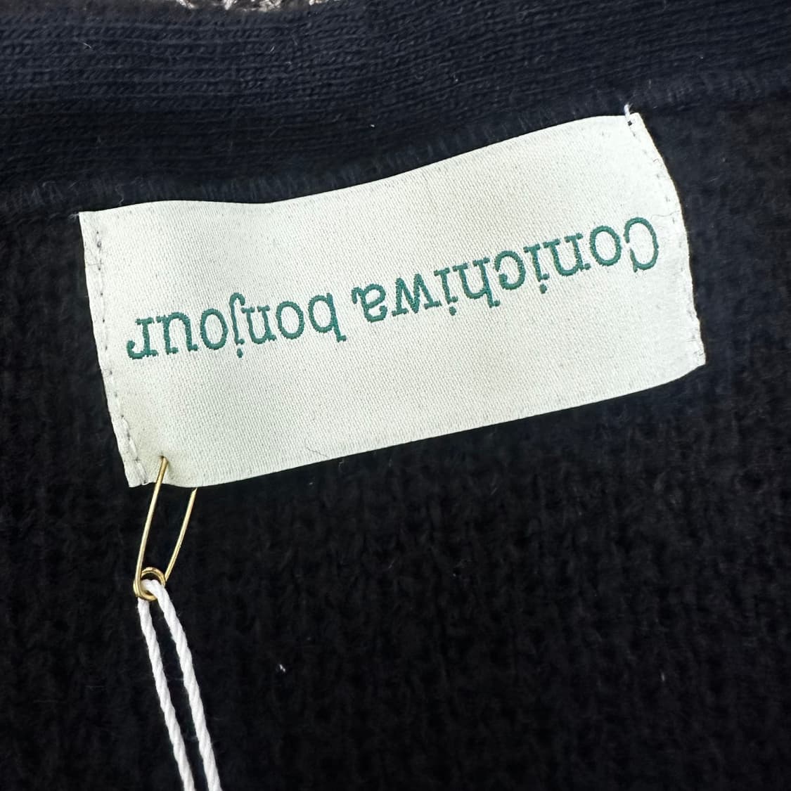 [새상품] 곤니치와봉쥬르 여성 가디건 니트 블랙  상품이미지3