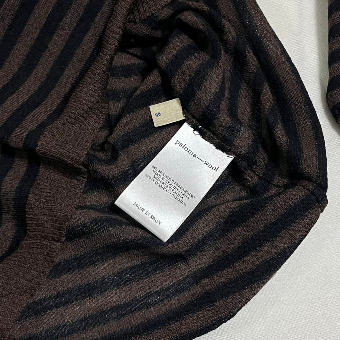 [XS,S]팔로마울 Iglú 스트라이프 니트/브라운 상품이미지3