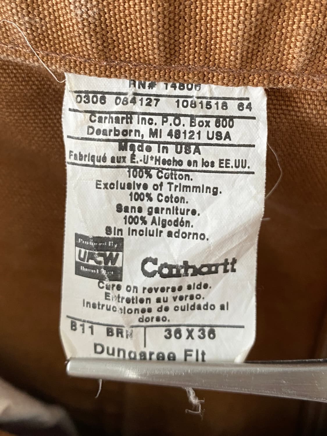 칼하트 카펜터 팬츠 (36) AB1799 상품이미지5