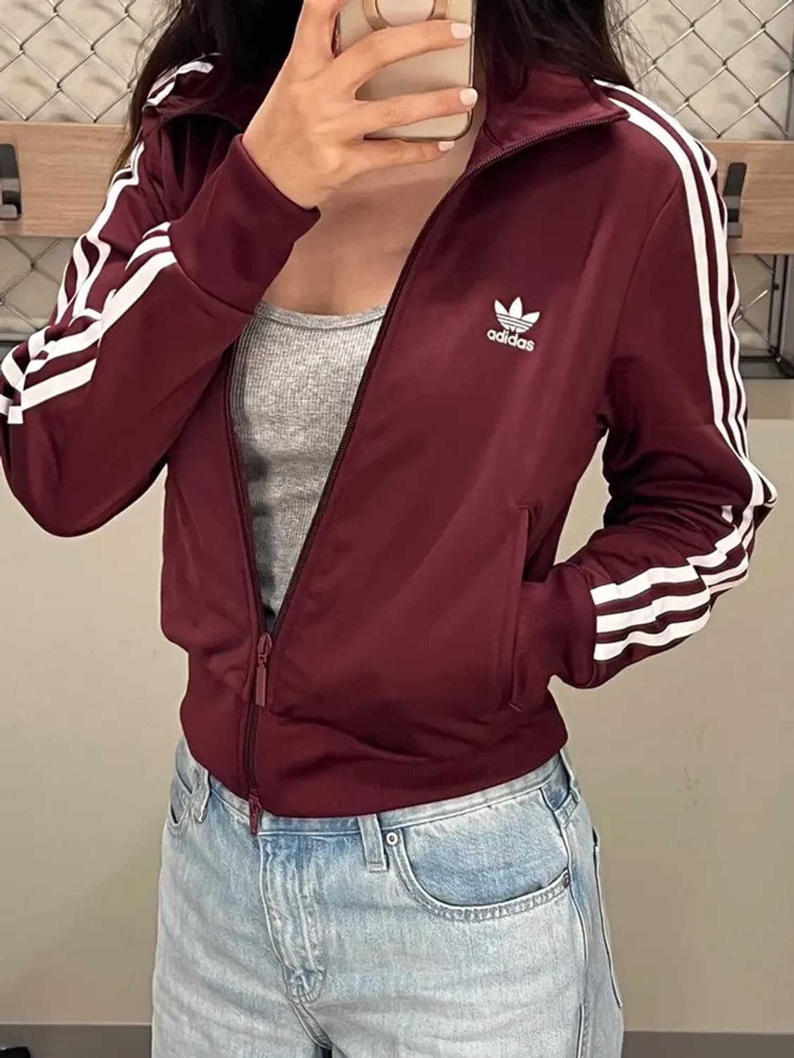 아디다스 아디컬러 파이어버드 트랙 자켓 쉐도우레드 (버건디) IB7406 상품이미지1