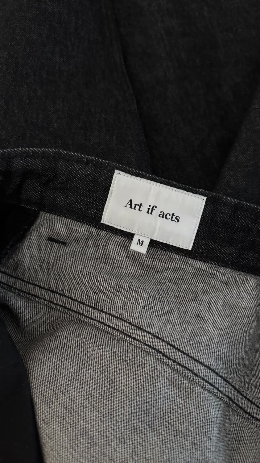 One Tuck Curve Denim Pants_Washed Black 상품이미지4