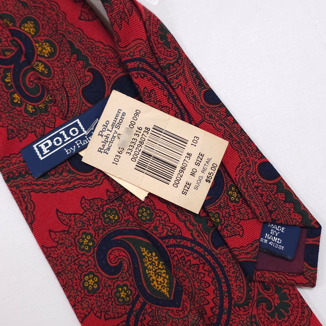 새상품) 폴로 페이즐리 넥타이 상품이미지3