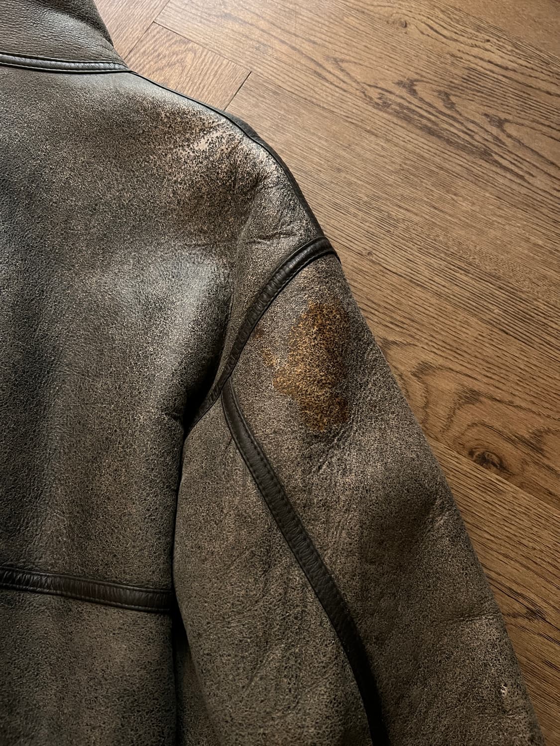 [L]90's USA 빈티지 리얼레더 B-3 무스탕 자켓 상품이미지8