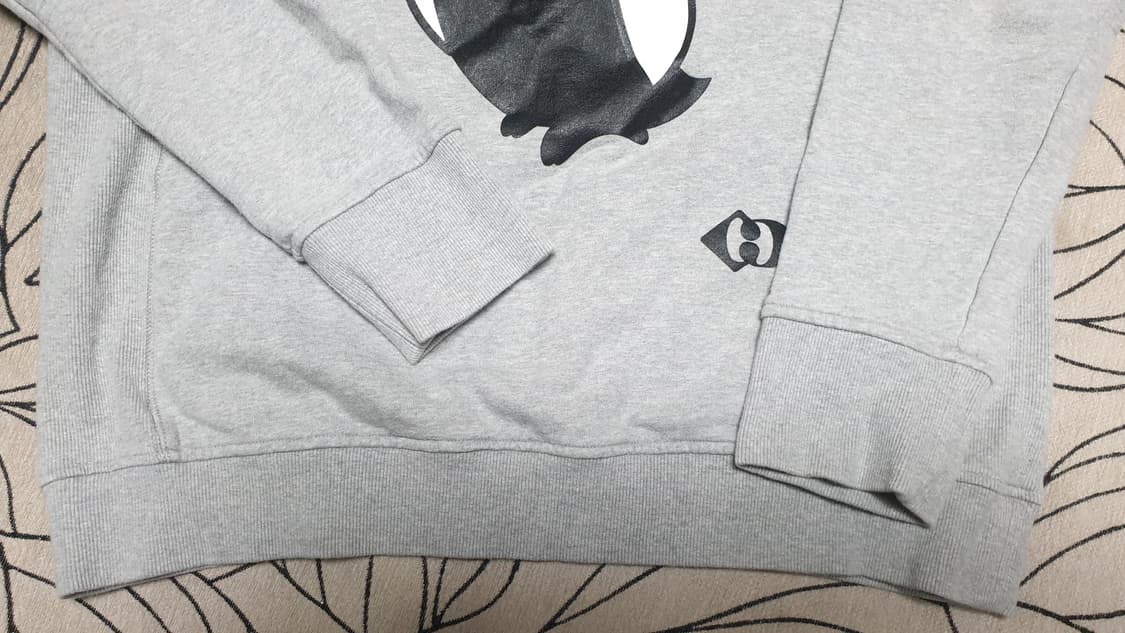 럭키슈에뜨 부엉이 맨투맨 L 회색 세미오버핏 상품이미지3