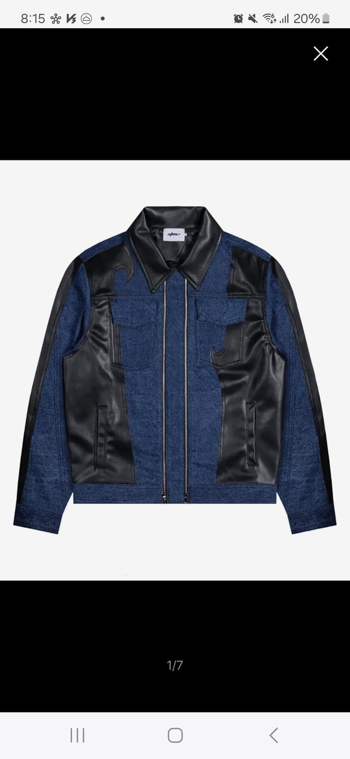엑스톤즈 데님 레더자켓 L사이즈 상품이미지3