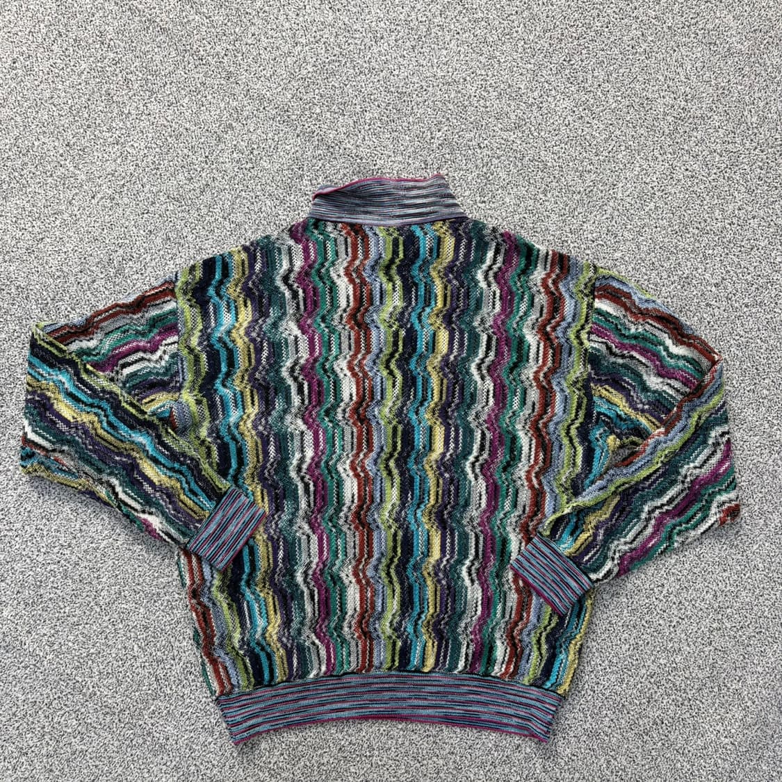 실측 VINTAGE 긴팔 물결 카라티 0409J 상품이미지3