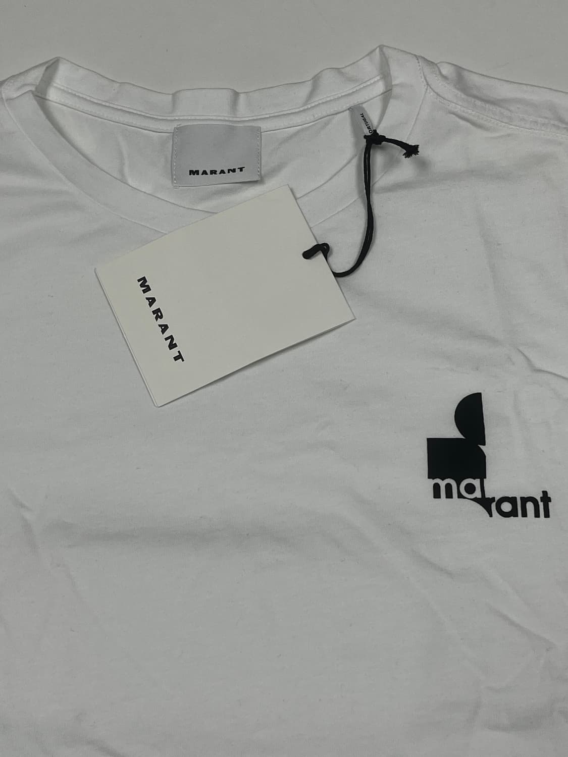 이자벨마랑 Marant 로고 반팔 티셔츠 화이트 L / 택달린 새상품 상품이미지2