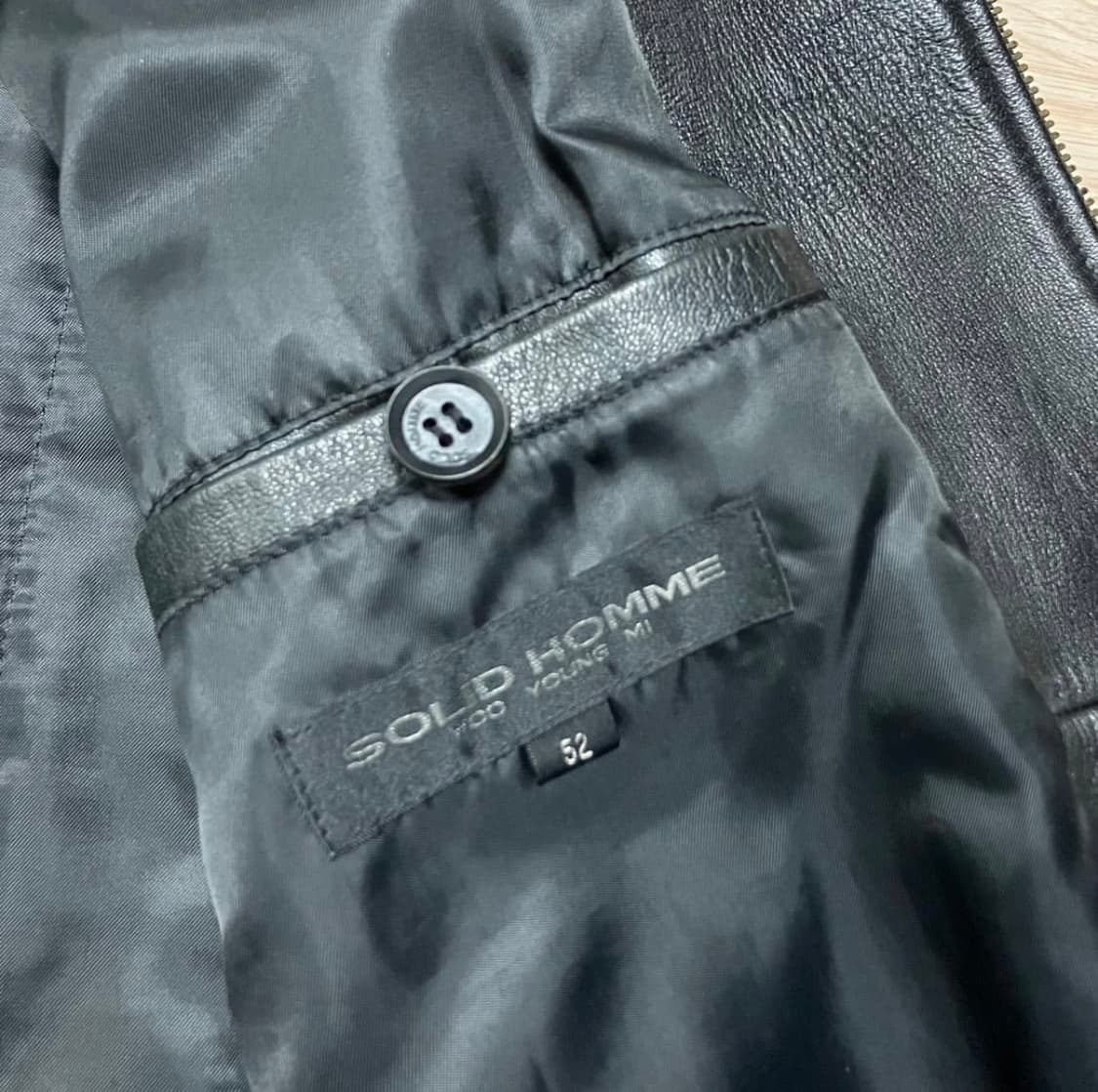 [솔리드옴므] 우영미 이태리 램스킨 양가죽 자켓 블랙 Mens XL · 상품이미지8