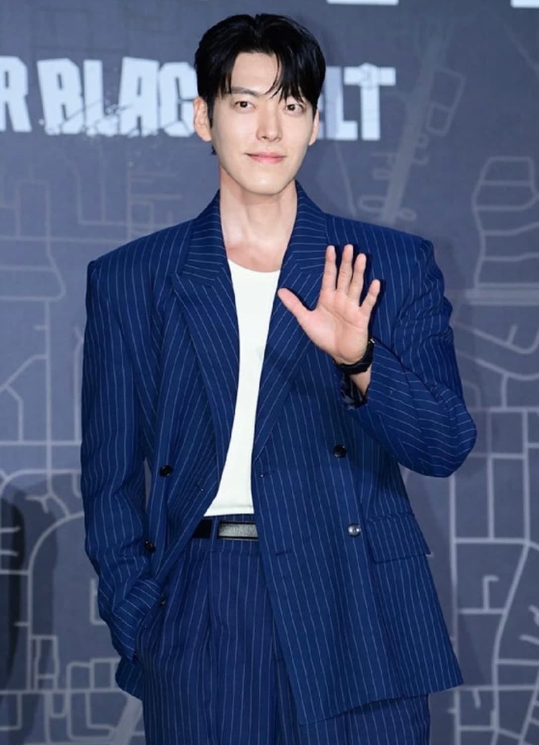 렉토 네이비 핀스트라이프 블레이저 s 상품이미지3