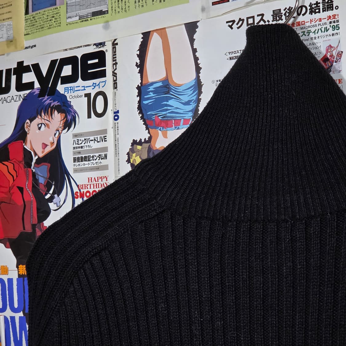 블랙 반집업 하이넥 펑크 락시크 골지 니트 상품이미지6