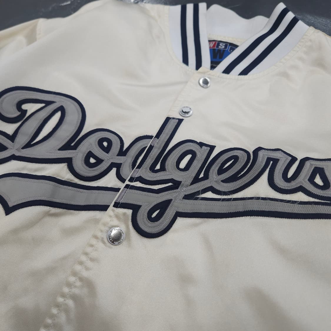 MLB WWS LA 다저스 빅로고 사틴 바시티 자켓 (L) 상품이미지3